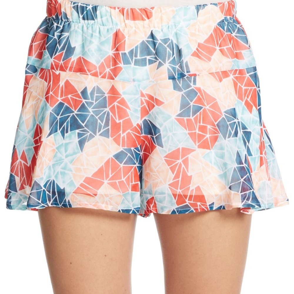 BCBGeneration Geometric Polyester Shorts in Small